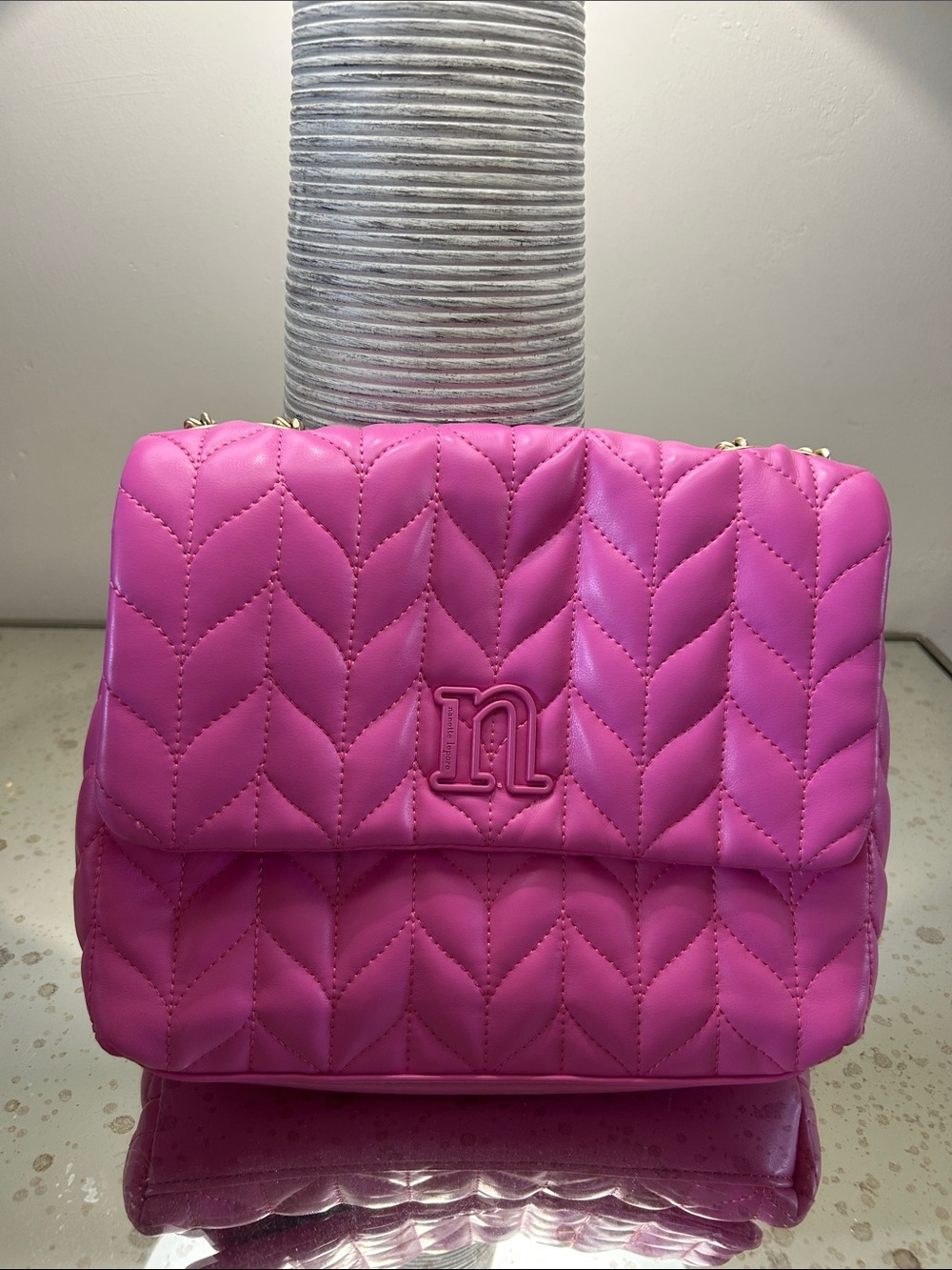 Nanette Lepore Hot Pink Quilted Shoulder Bag